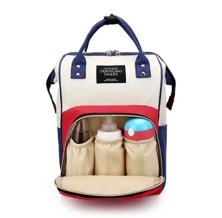Large Capacity Mummy Bag for Baby Care – Multi Pocket Baby Diaper Bag & Travel Organizer for Moms (Random Color)