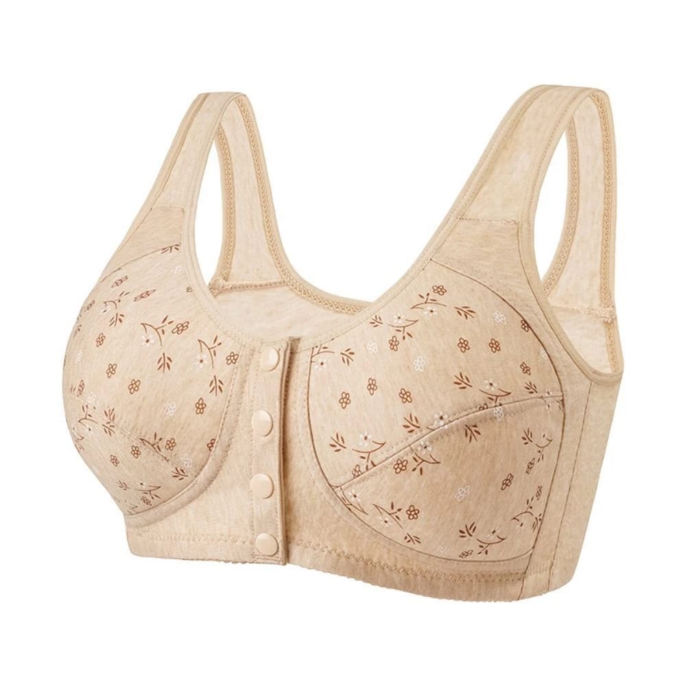 Front Open Wide Strap Non Padded Non Wired Maternity Nursing Bra Plus Size