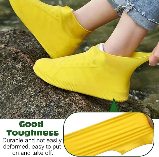 Silicone Waterproof Non-Slip Reusable Rain Shoe Covers – Durable & Protective