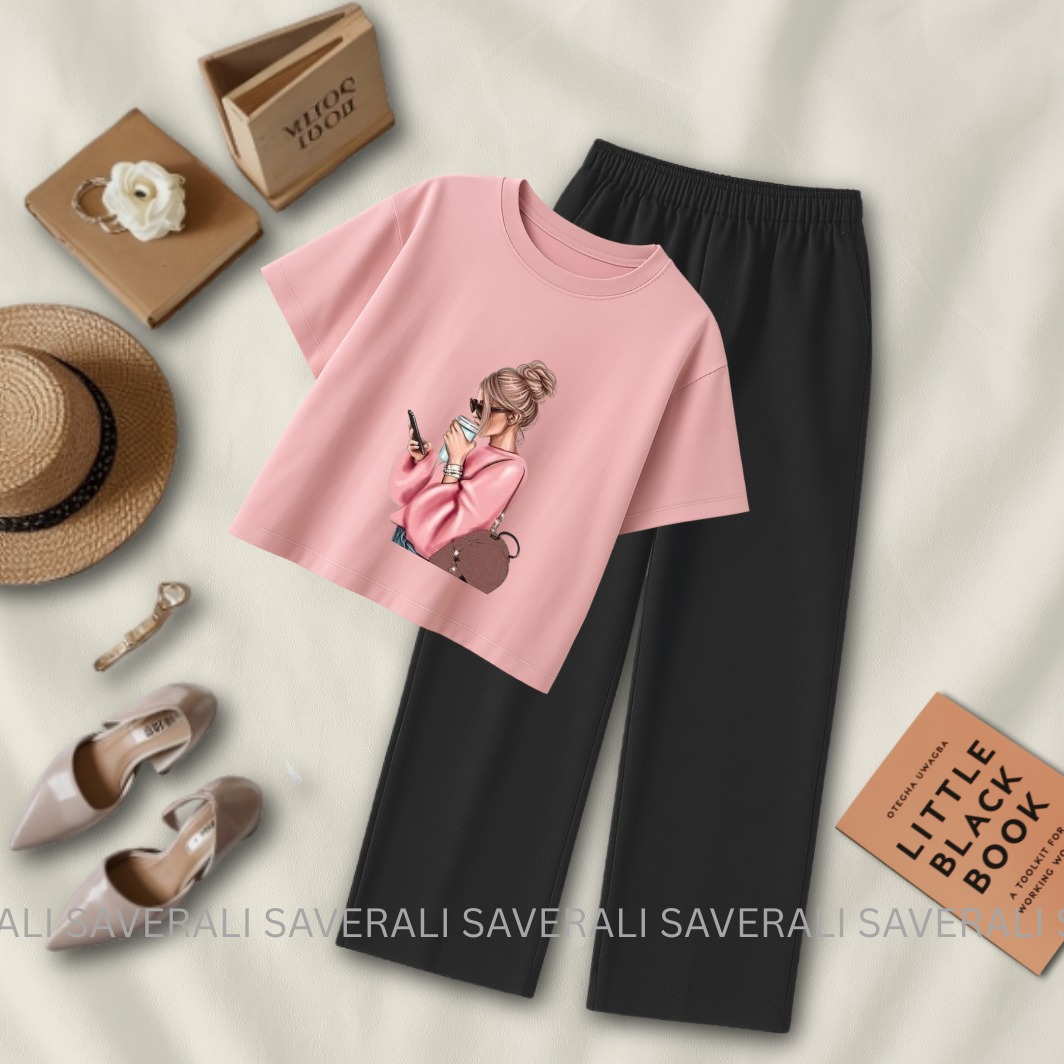 Printed Crop Top Suit For Women And Girls