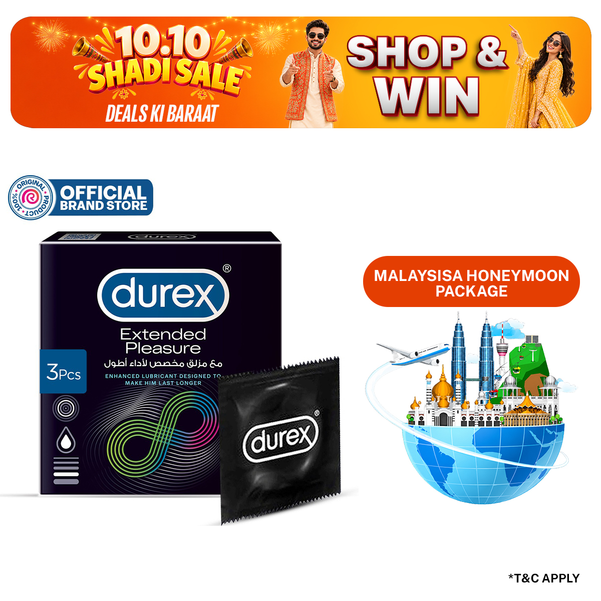 Durex Condoms Extended Pleasure 3 Pieces