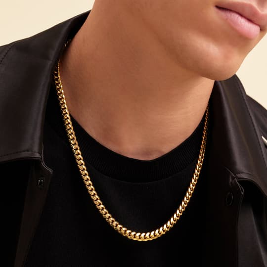 Silver Cuban Style Chain Necklace For Men Neck Fashion 2022