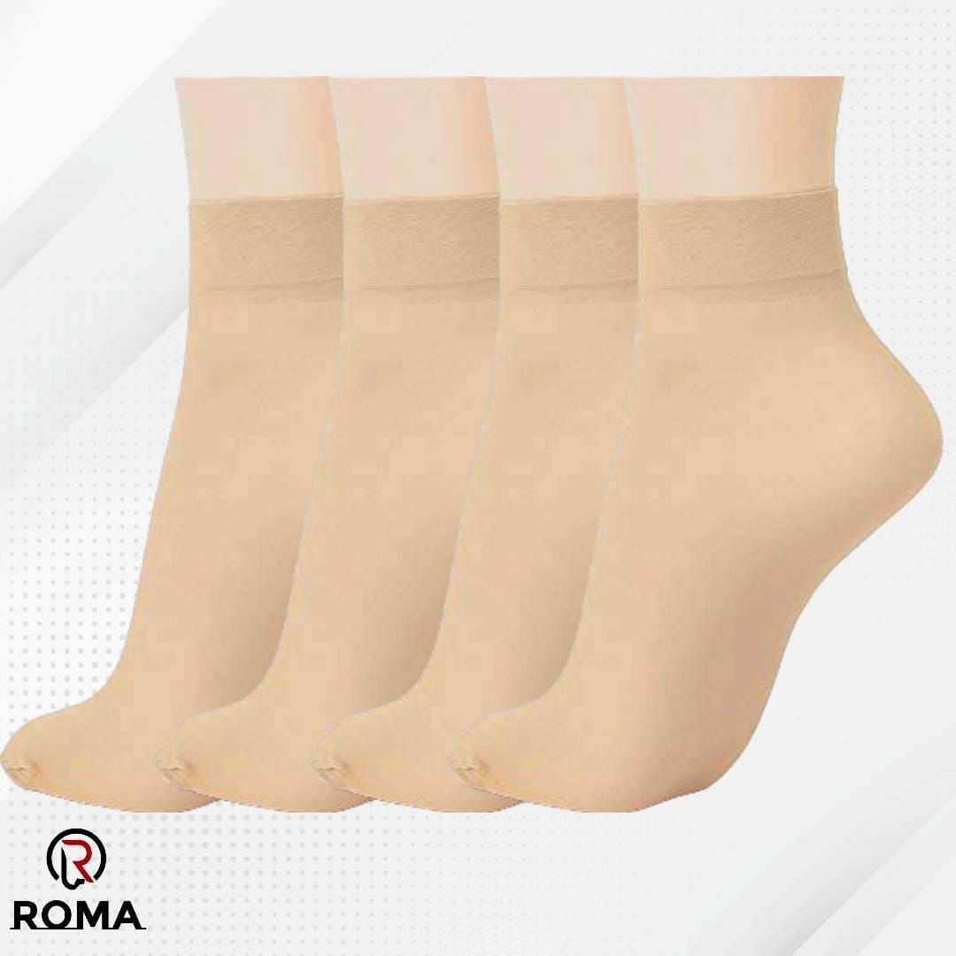 ROMA Pack of 2-4-6 Skin Color Socks for Women and Girls – Casual, Everyday Wear