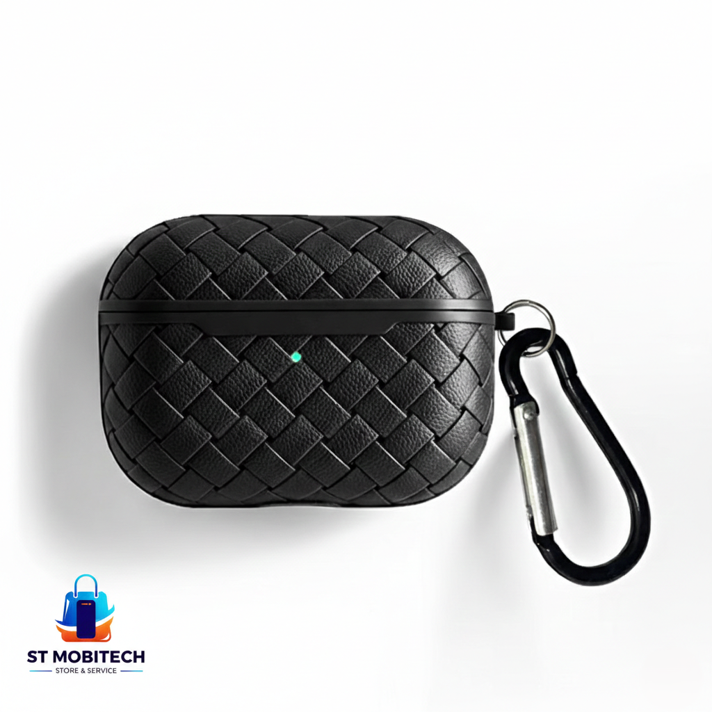 Silicone Braided Protective Case for Pro 2 Earbuds | Shockproof Cover | Scratch Resistant | Carabiner Hook | ST Mobitech price in Pakistan