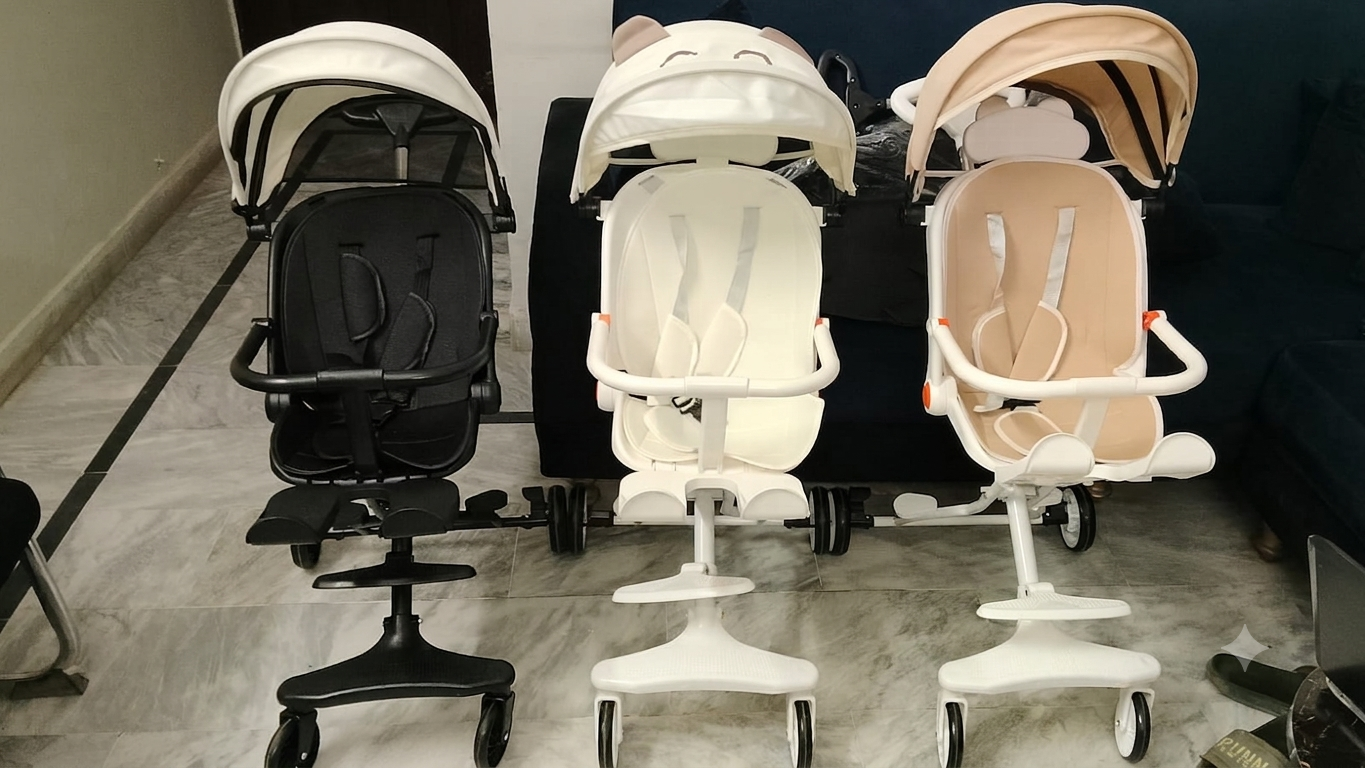 Baby Stroller, Foldable Four-Wheeled Child Stroller, Lightly and Easily Foldable Child Stroller, Suitable For 1-5 Years Old