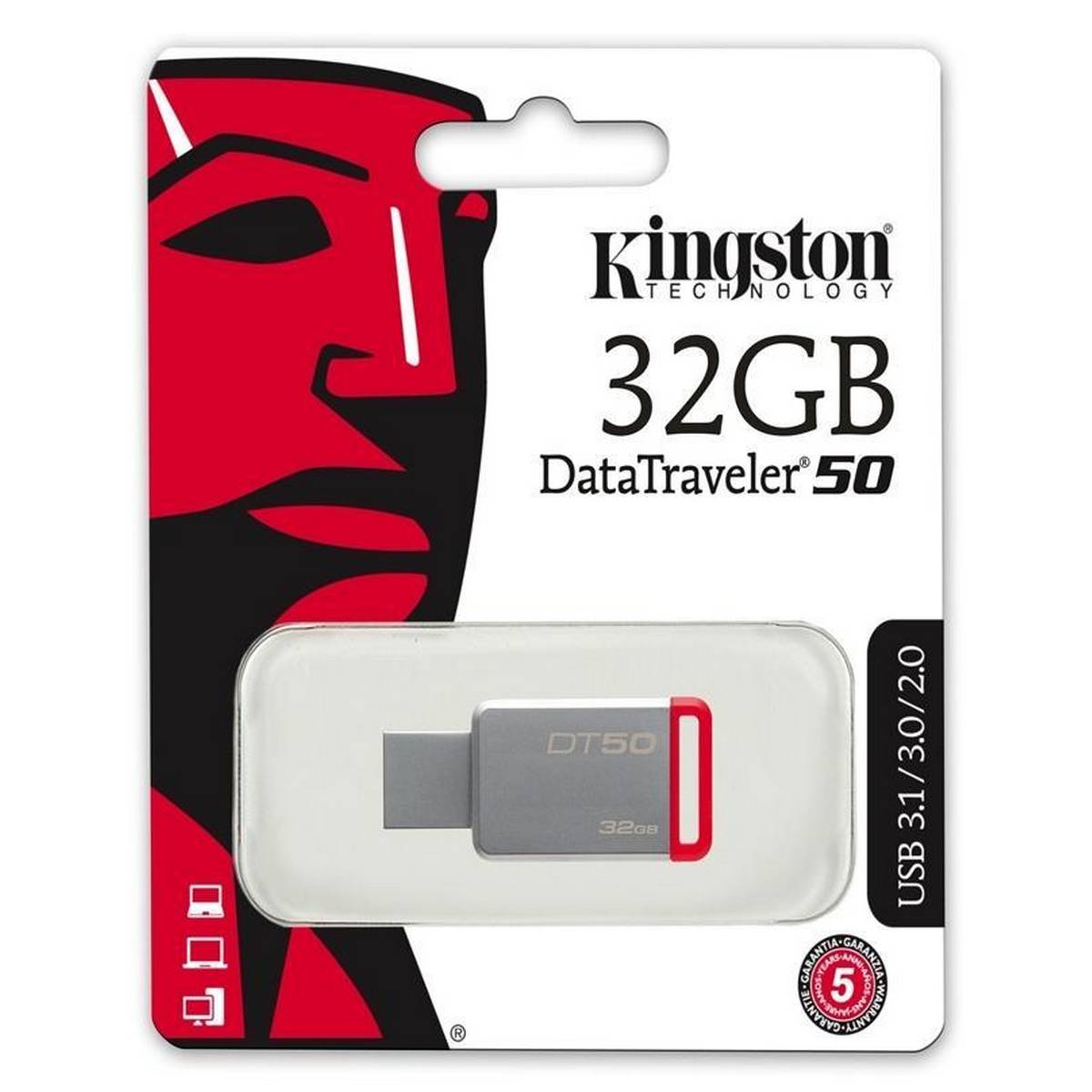 32Gb Usb DT50 FLASH DRIVE (1 YEAR WARRANTY)