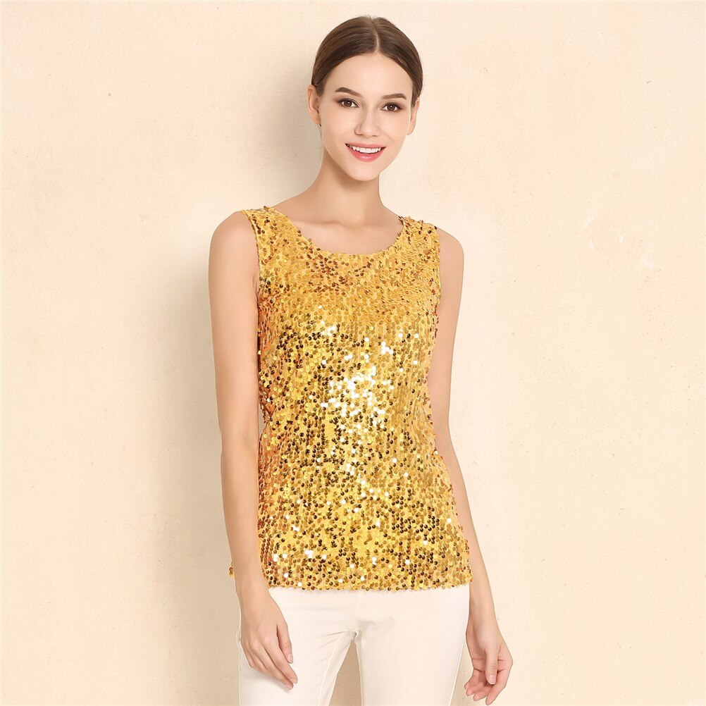 Gold 2024 glitter tops