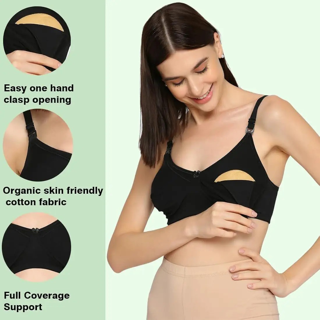 Wire Free Front Closure Breastfeeding Maternity Nursing Bra Pregnant Women Sleeping Bras