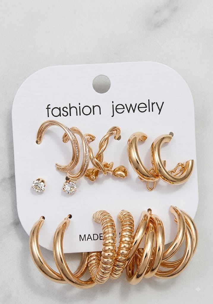 Pack Of 12 - Earrings Tops Fashion Women trendy stylish girls EarringE-5642