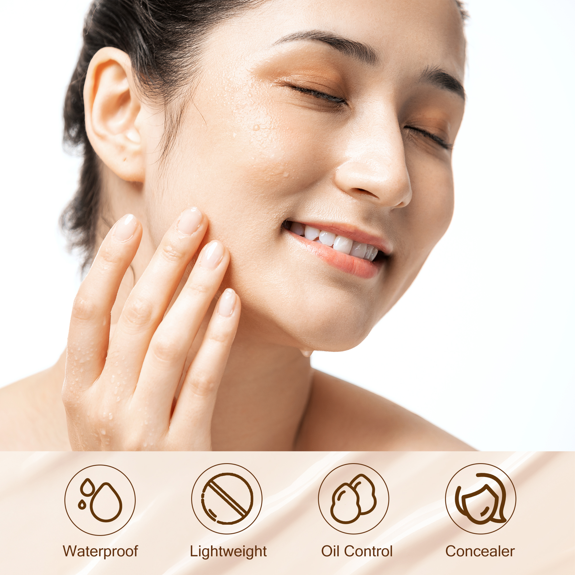 YRY Liquid Foundation - Oil-control Waterproof Hydrating Makeup Base Cream