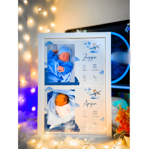New Born Baby boy & new born Baby girl customize frame , customize gift for baby , Customize Frame with Black Frame, with Free shipping custom Frame