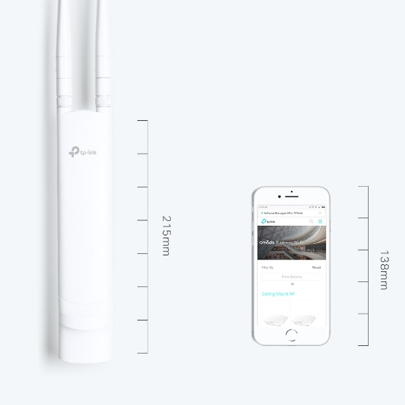 TP-Link Access Point EAP110-Outdoor 300Mbps Wireless N Outdoor Access Point - 18 Months Brand Warranty