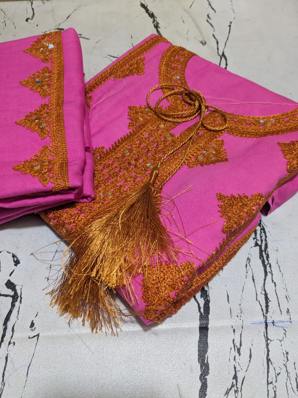 unstitched Embroidered 2-Piece Collection – Panel Embroidered Shirt & Paincha Embroidered Trouser
