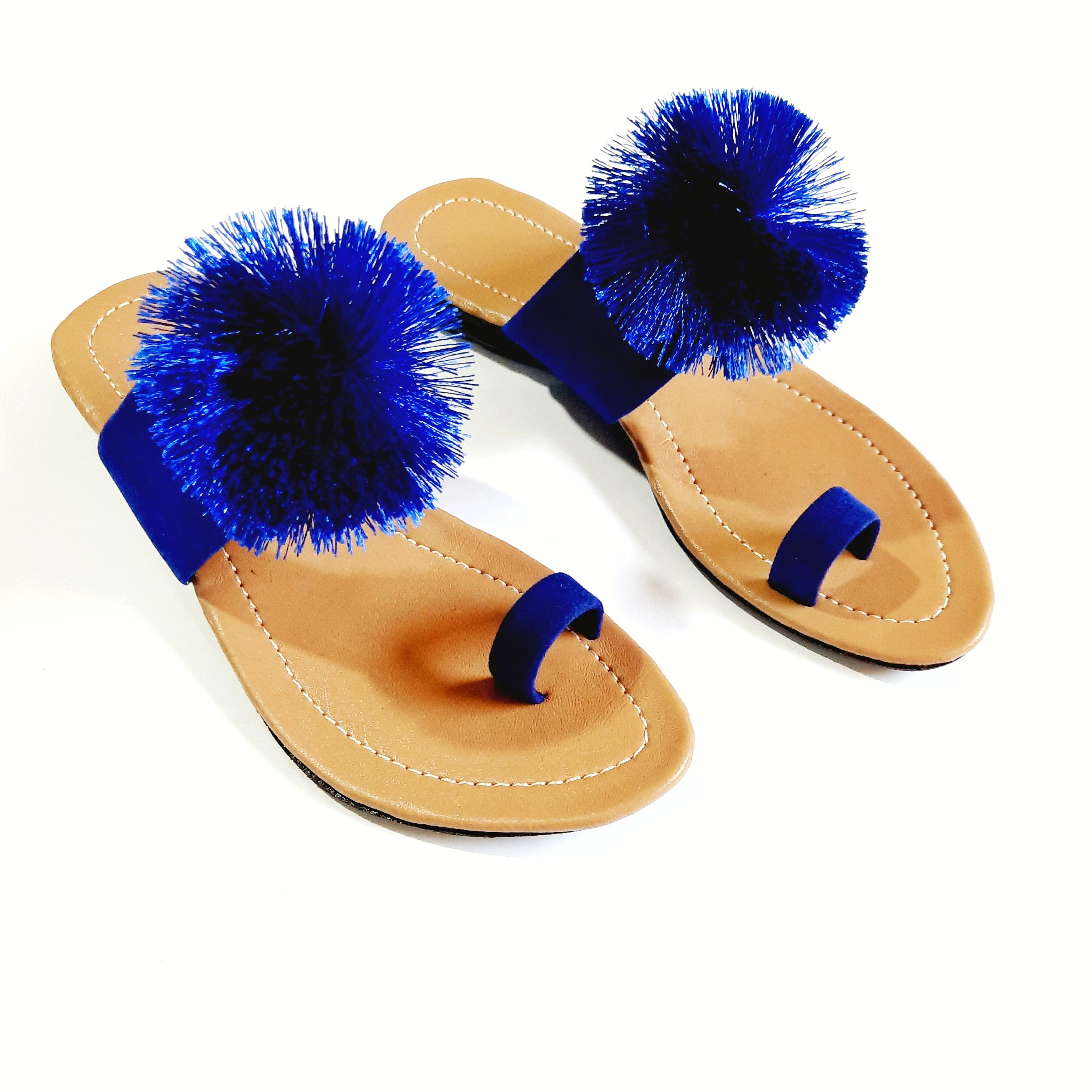 New Fancy Stylish Casual Ladies Slippers For Women And Girls Flat Punjabi Style Slipper Party Wedding Footwear ( Black Blue and Red )