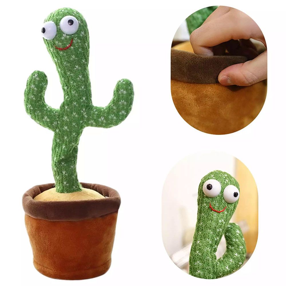 Dancing Cactus Talking Toy, Wriggle Singing Cactus Repeats What You Say, Soft Plush Talking Toy Electric Speaking Cactus Baby Toys Funny Creative Kids Toy Home Decorative and Children Playing