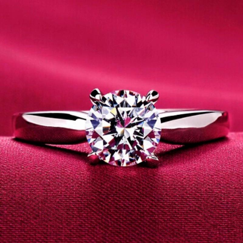 SILVER & GOLD Charm Simulated Engagement Ring Diamond Ring Luxury Finger Rings