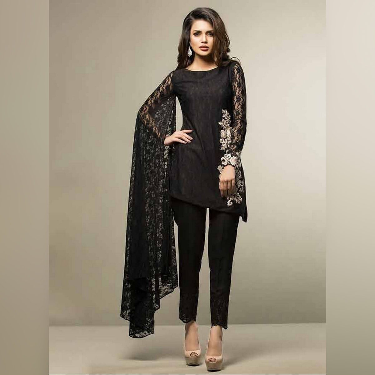 black net shirt for women