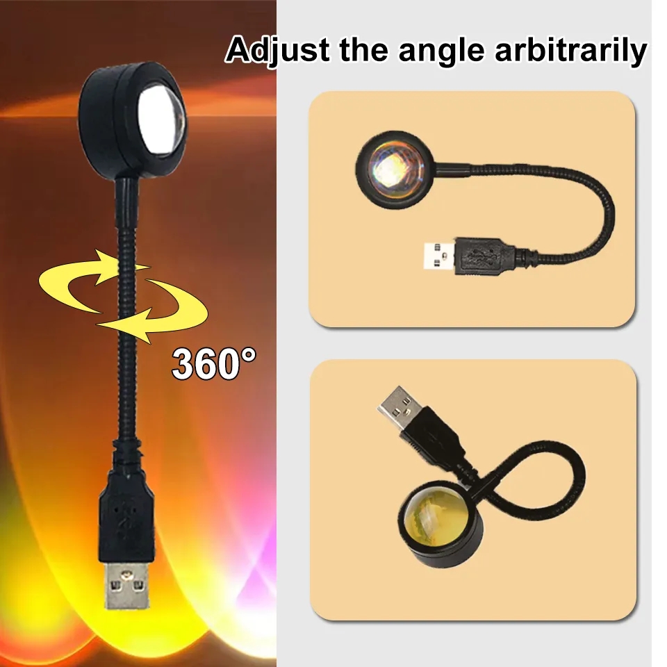 Remote Control Sunset Lamp Projector 16 Colors Changing RGB | Mobile Photography Backgrounds Accessories Lighting Kit Wallpaper