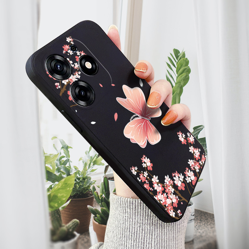 BILI for Tecno Spark 10 Pro Back Cover Pink Butterfly for Boys Girls