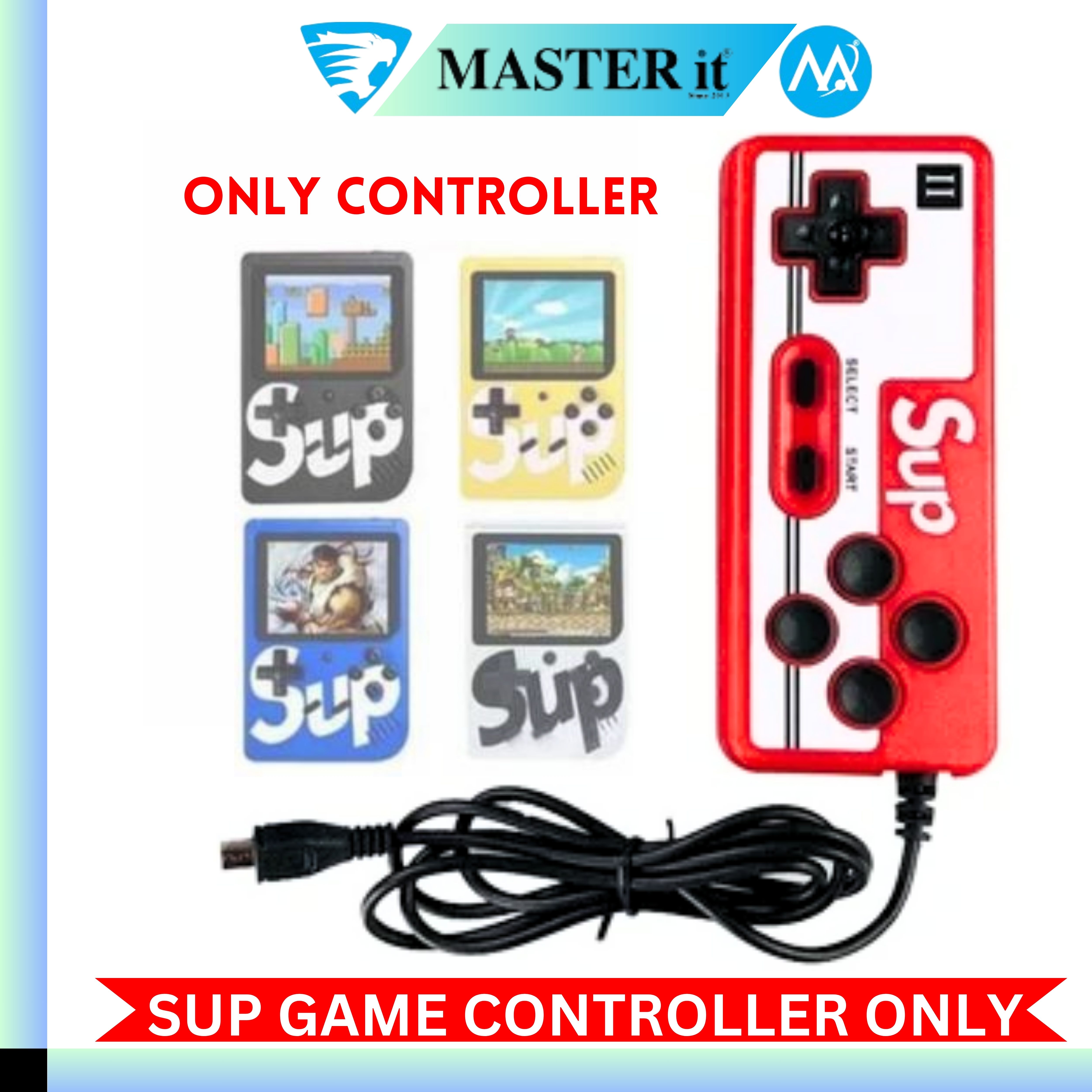 SUP Game Controller - Only Controller/Joystick for 400 in 1 Handheld Gaming Console - Wired Extra Controller Gamepad for SUP Retro Game Box - Red