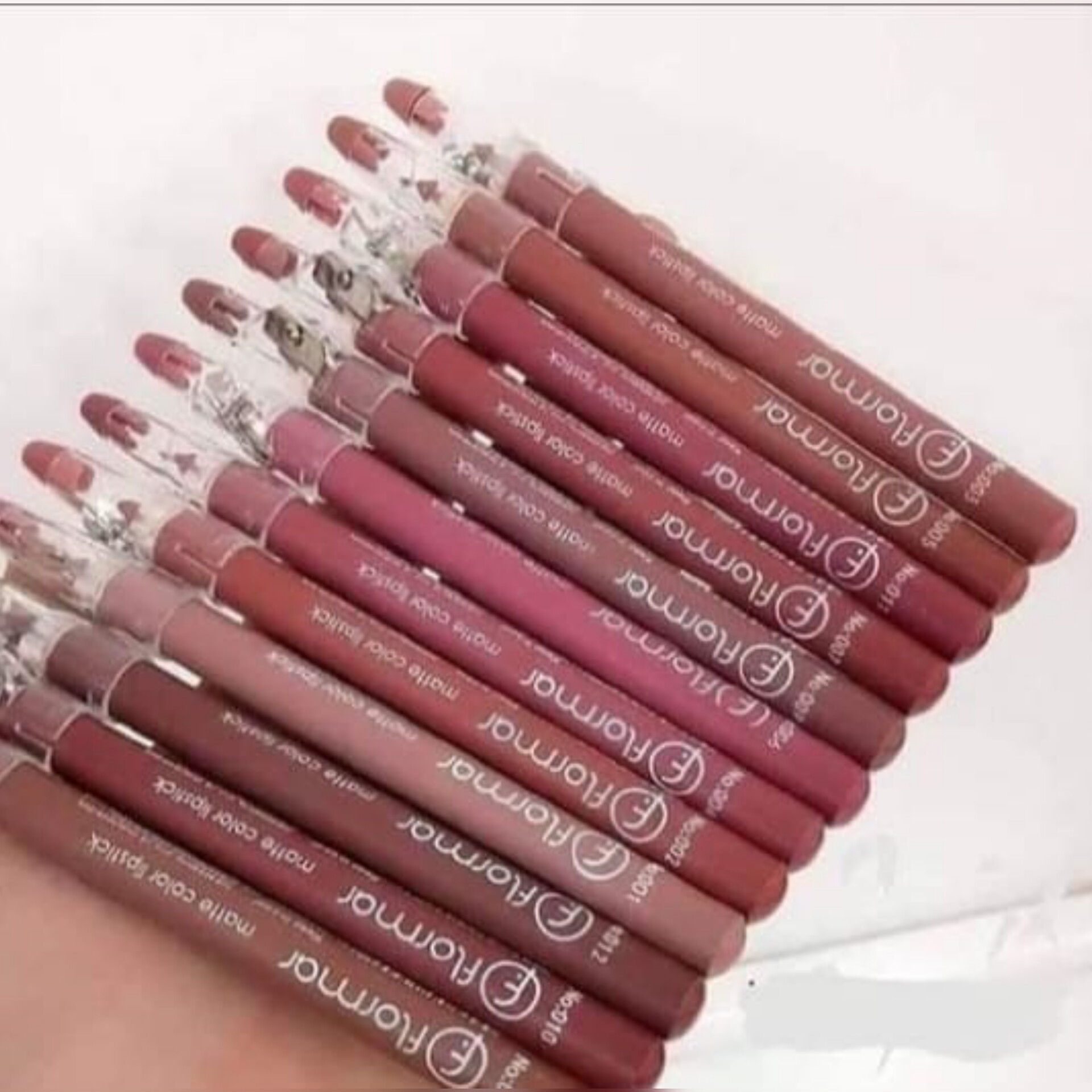 6/9/12 Pcs/ Set Matte Colors Lipstick Pencils, Nude Colors Creamy Lipstick Pencils/ Lipliner Pencils For Charming Lips