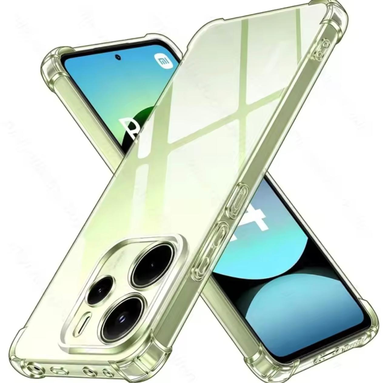Xiaomi Redmi Note 14 4G/5G Back Cover Transparent Soft Bumper Clear Back Case Imported