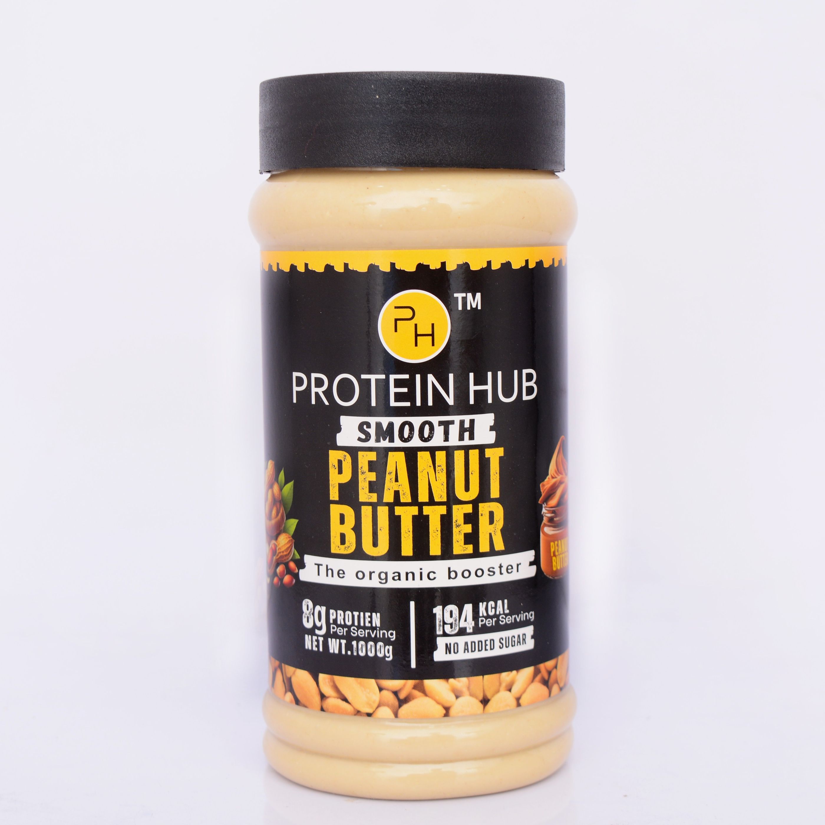 Protein Hub Smooth Natural Peanut Butter – Keto-Friendly | 1 kg