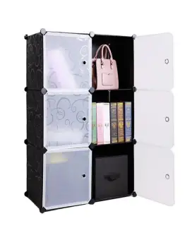 Simple Wardrobes 6 Diy Pvc Fold Portable Storage Cabinet Dormitory