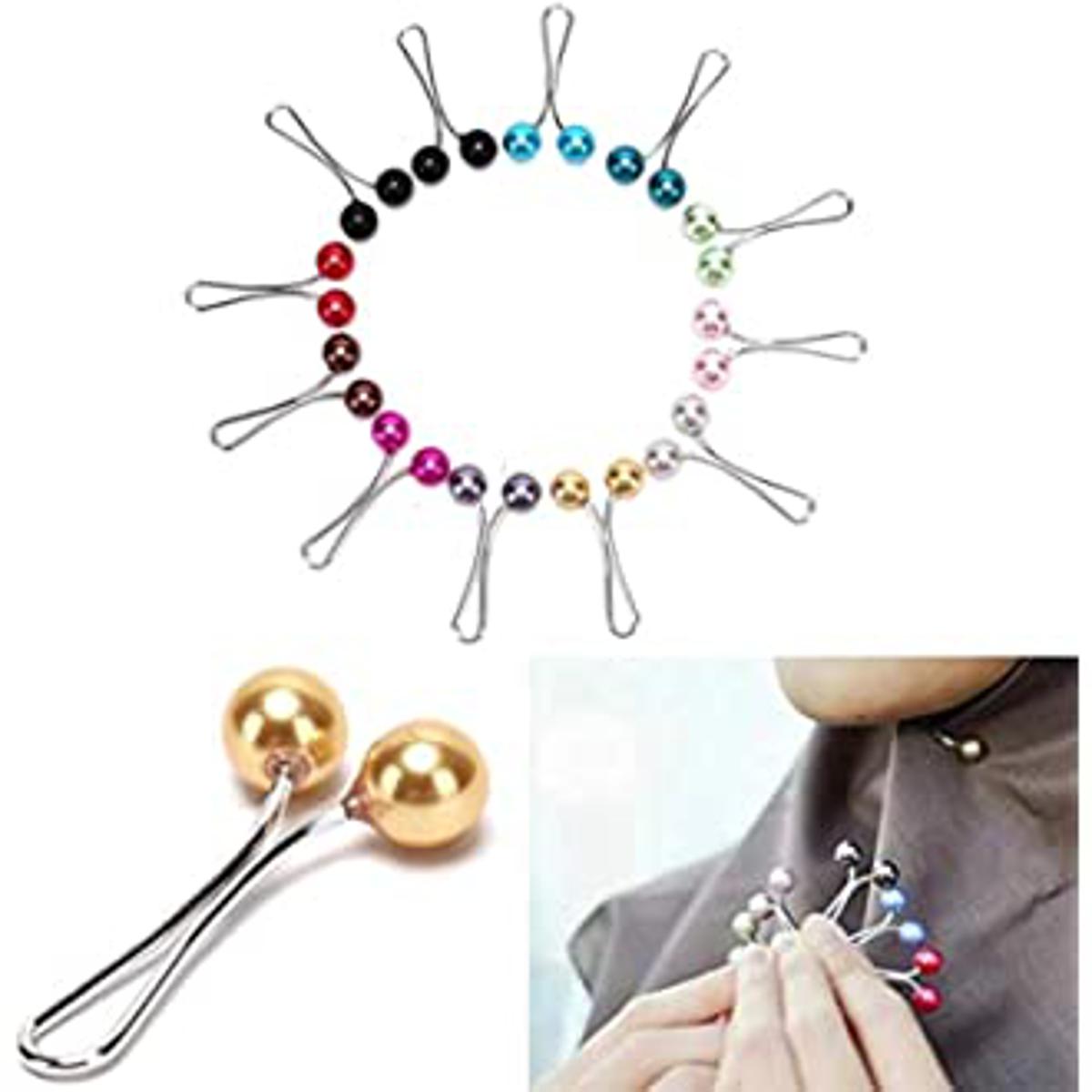 Imported Multi Color Hijab Clip Scarf Pins Clips Brooch For Women