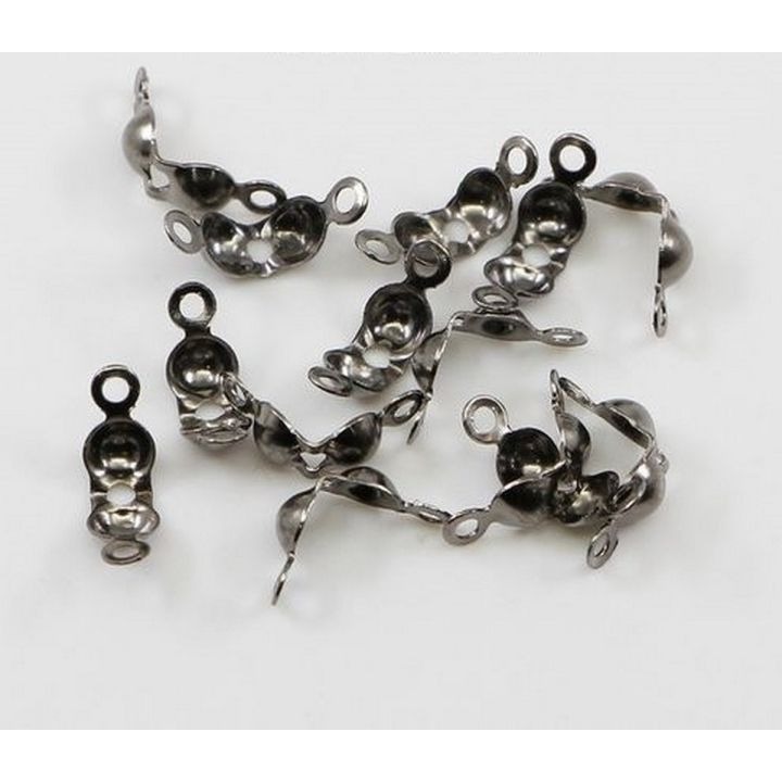 100-110Pcs Githan lock Clasps Fitting Dori Lock, Chain Lock Connector Clasp Fitting 4*7mm Ball Chain Calotte End Crimps Beads Connector Components For DIY Findings Making Supplies