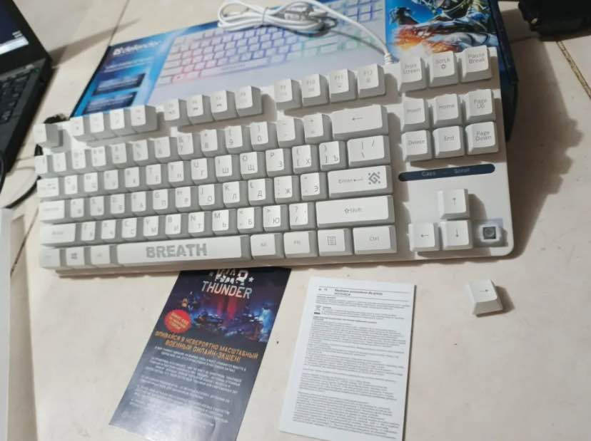 DEFENDER BREATH RGB Gaming Keyboard | Semi Mechanical Feel | RGB LED Backlit Wired USB Keyboard for PC, Laptop, Gaming & Typing