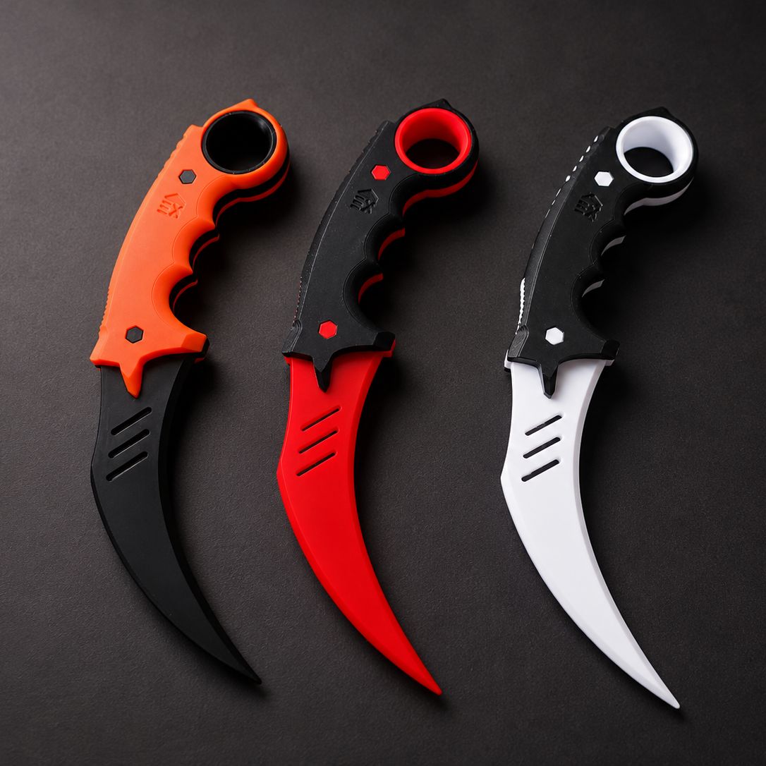 Full Tang Fidget Karambit  3D Printed Rotating Fidget Toy  Gaming Style Desk Gadget (Non-Sharp)