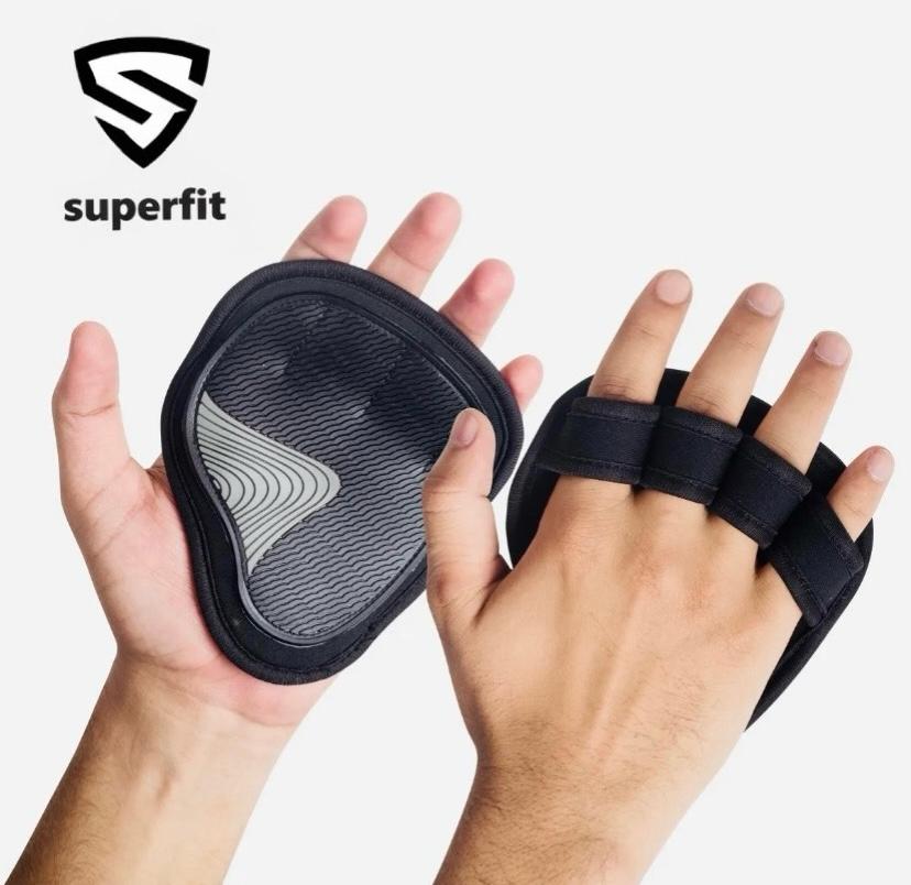 Superfit Weightlifting Finger Grip Pads for Gym Workout, Pull Ups, Cross Training & Fitness Exercise