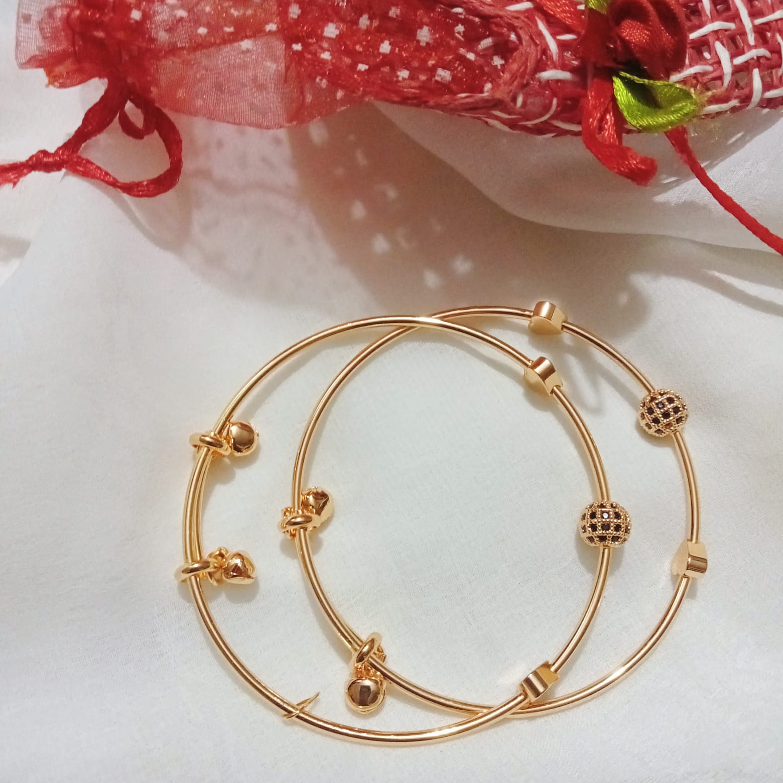 Golden Balls Bangles Adjustable bangles/bracelets