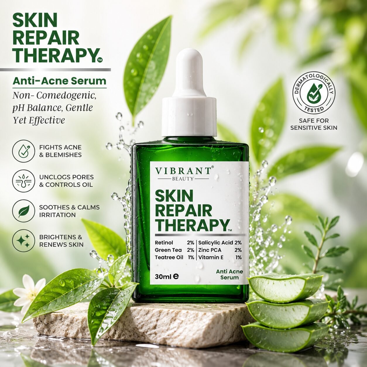 Vibrant Beauty Skin Repair Therapy Anti-Acne Serum | Skin Care Serum | 30ml