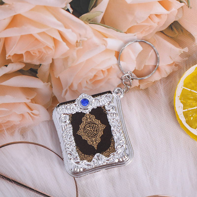 Muslim Islamic Mini Keychains Key Rings For Koran Ark Quran Book Can