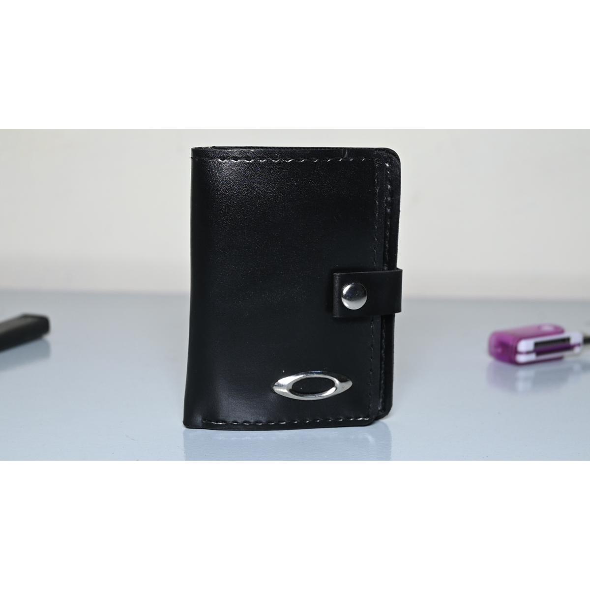PU Leather Mini Wallet with Button - Slim & Stylish Card Holder