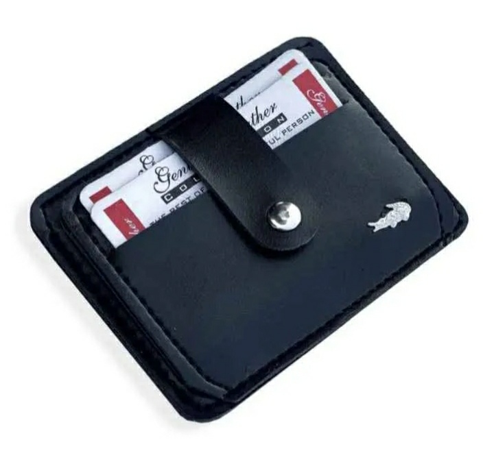 New Slim 9 Pockets Button Down Card Holder Mini Zipper PU Leather Wallet for Men's