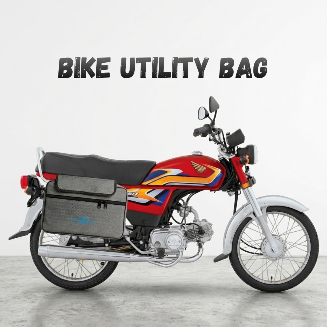 Waterproof Motorcycle Side Bag | China Parachute Fabric Bike Foot Stand Side Bag | Universal Fit | Large Storage 15.20 x 9.10 Inch | Durable, Dustproof & Weather Resistant Bike Accessories