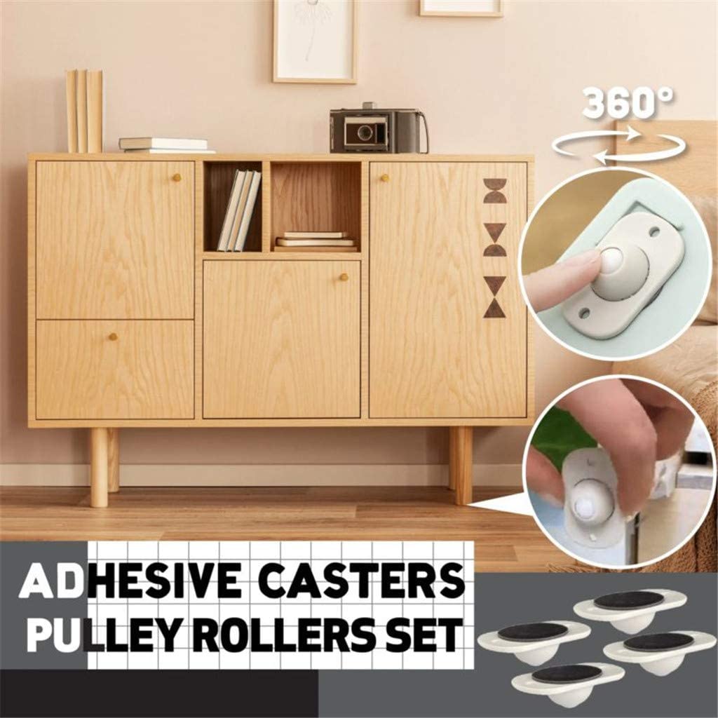 4Pcs/Set Paste Type Universal Pulley Adhesive Wheel Castor Roller