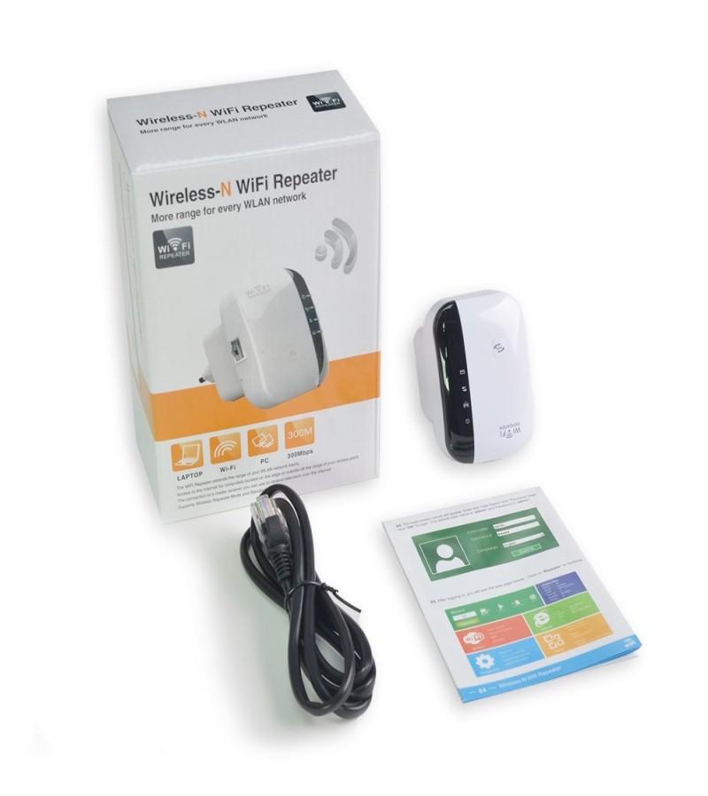 WiFi Range Extender 2.4GHz 300Mbps | Universal Wireless Repeater for Router Coverage Extension | Dead Zone Coverage Solution | Easy Setup Smart LED Indicator Wall Plug Design | High Speed Stable WiFi Performance for Home Office Apartments | No Brand