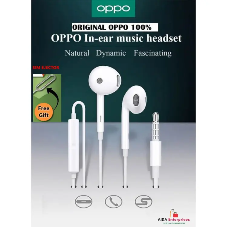 OPPO Original Handsfree Oppo Original Ear hooks Deep Base 3.5