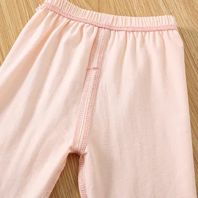 Baby Pink Cotton Leggings