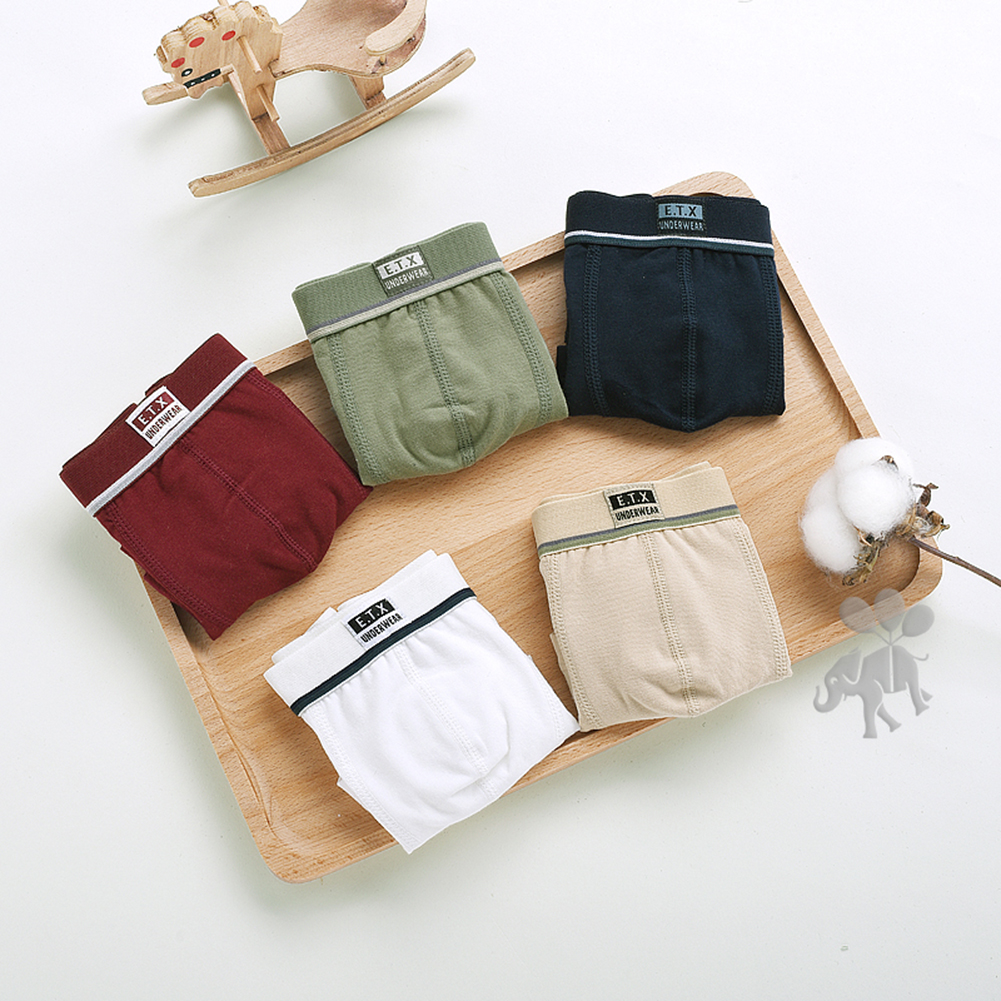 5PCS/Set ldren Boy Underpants Cotton Soft Boxer Underwear for Kids