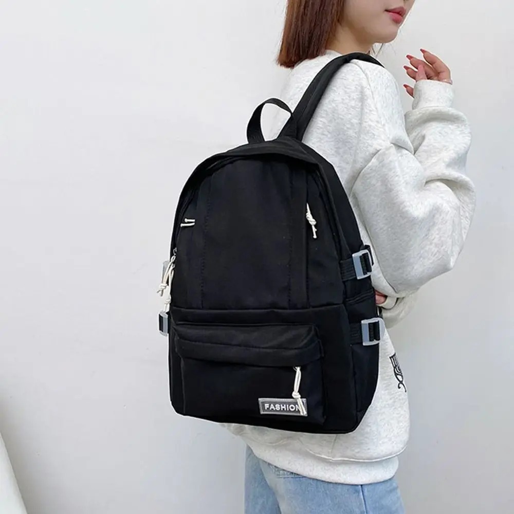 School Bag for Girls – All-Season Mesh Nylon Japanese Fashion Multi-Pocket Backpack for Teenagers & Students