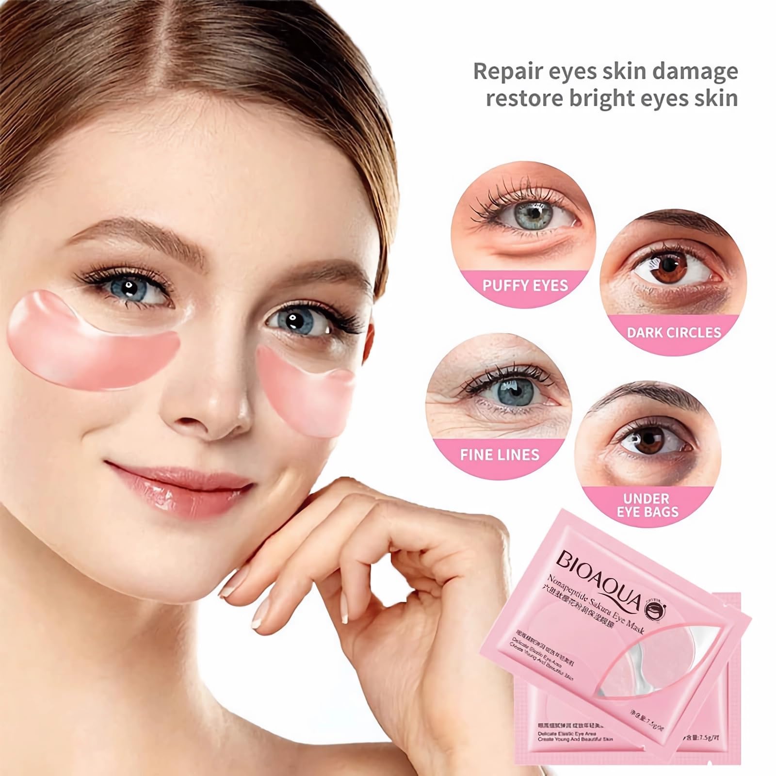 Bioaqua Hexapeptide Sakura Eye Sheet Mask for Dark Circles | Daraz.pk