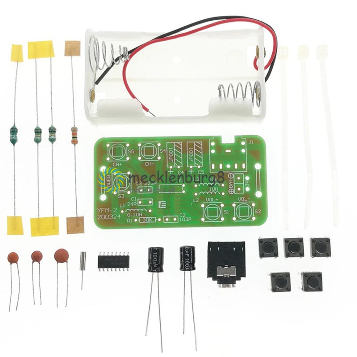 FM Radio Stereo Receiver DIY Electronics Kit 76MHz-108MHz
