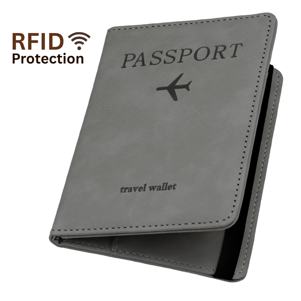 CHINONE Passport Holder Wallet RFID Blocking Leather Travel Card Passport Cover Case Multiple Color