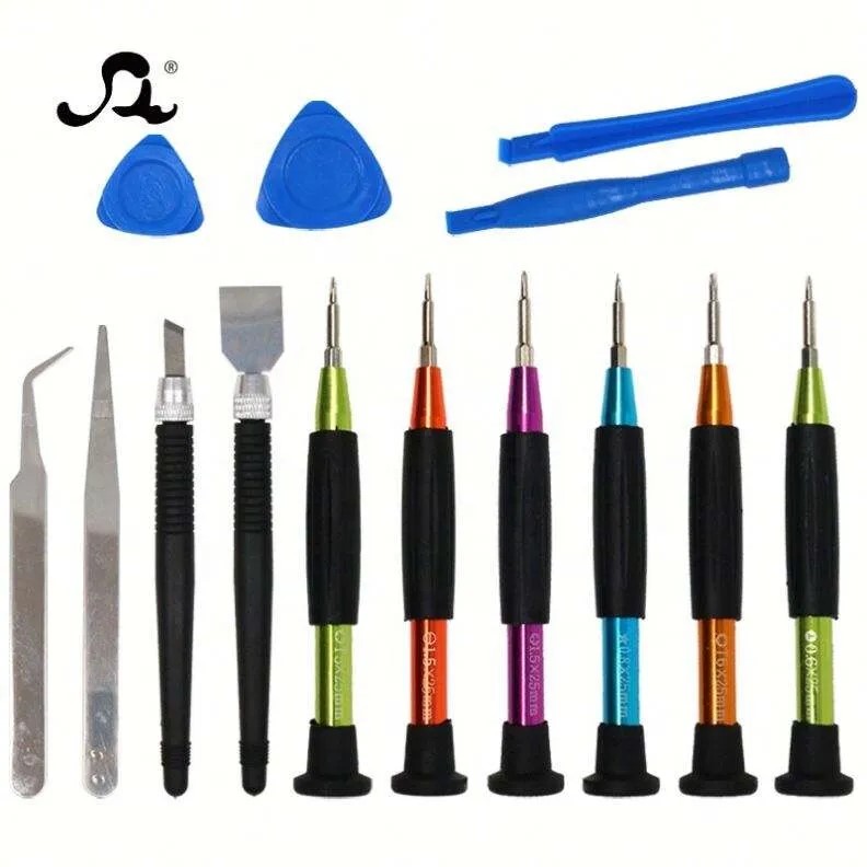 14-in-1 Mobile Phone Repair Tool Kit Precision Screwdriver Set with Crowbar for Smartphones, Tablets, Electronics, DIY Repairs, and Gadget Maintenance