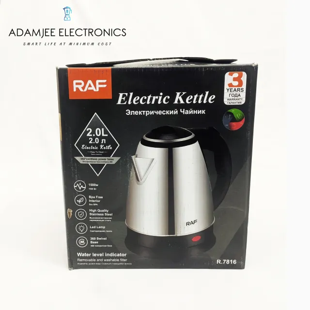 RAF Automatic Electric Kettle 2 Litre R.7816 – Cordless Power Base – 1500w